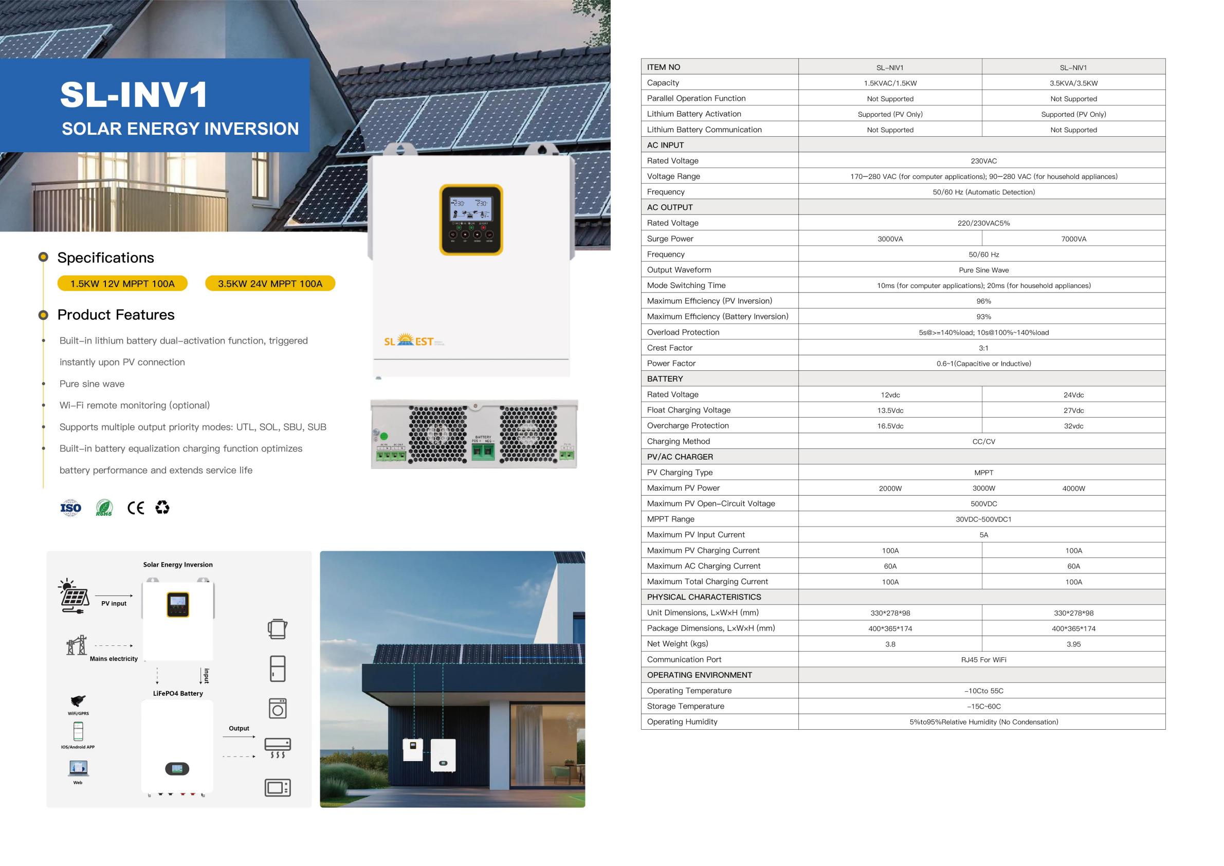 Longlight-INV1 Hybrid Solar Inverter 1.5–3.5kW